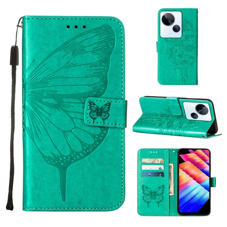 Embossed Butterfly Leather Phone Case, For Tecno Pova 5 4G / LH7N, For Tecno Spark 10 5G / K18, For Tecno Spark 10C / K15Q, For Tecno Spark 10 4G / K15K, For Tecno Spark 10 Pro / Ki7