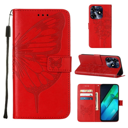Embossed Butterfly Leather Phone Case, For Tecno Pova 5 4G / LH7N, For Tecno Spark 10 5G / K18, For Tecno Spark 10C / K15Q, For Tecno Spark 10 4G / K15K, For Tecno Spark 10 Pro / Ki7