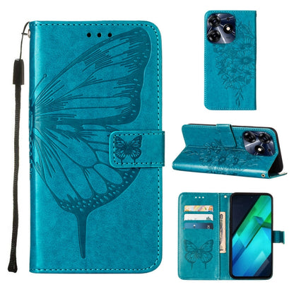 Embossed Butterfly Leather Phone Case, For Tecno Pova 5 4G / LH7N, For Tecno Spark 10 5G / K18, For Tecno Spark 10C / K15Q, For Tecno Spark 10 4G / K15K, For Tecno Spark 10 Pro / Ki7