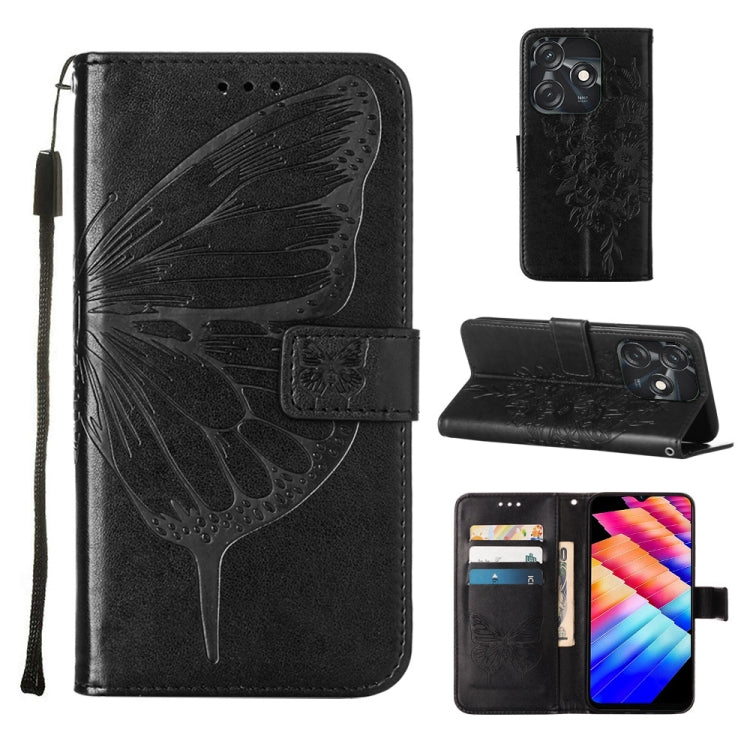 Embossed Butterfly Leather Phone Case, For Tecno Pova 5 4G / LH7N, For Tecno Spark 10 5G / K18, For Tecno Spark 10C / K15Q, For Tecno Spark 10 4G / K15K, For Tecno Spark 10 Pro / Ki7