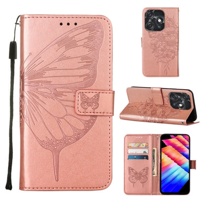 Embossed Butterfly Leather Phone Case, For Tecno Pova 5 4G / LH7N, For Tecno Spark 10 5G / K18, For Tecno Spark 10C / K15Q, For Tecno Spark 10 4G / K15K, For Tecno Spark 10 Pro / Ki7