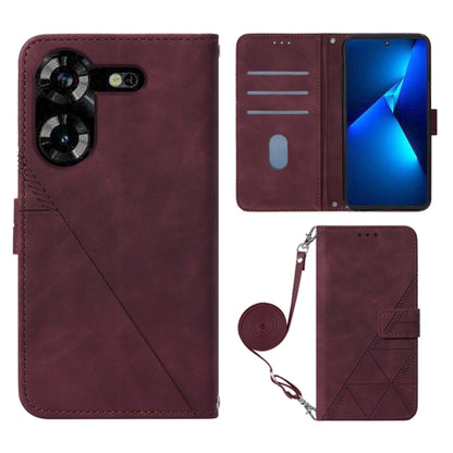 Crossbody 3D Embossed Flip Leather Phone Case, For Tecno Camon 50 4G / CN5, For Tecno Spark Slim 5G, For Tecno Pop 10, For Tecno Camon 40 Pro 4G, For Tecno Camon 40 Premier, For Tecno Camon 40 4G, For Tecno Spark 30 5G / Pova 6 Neo 5G                  ...