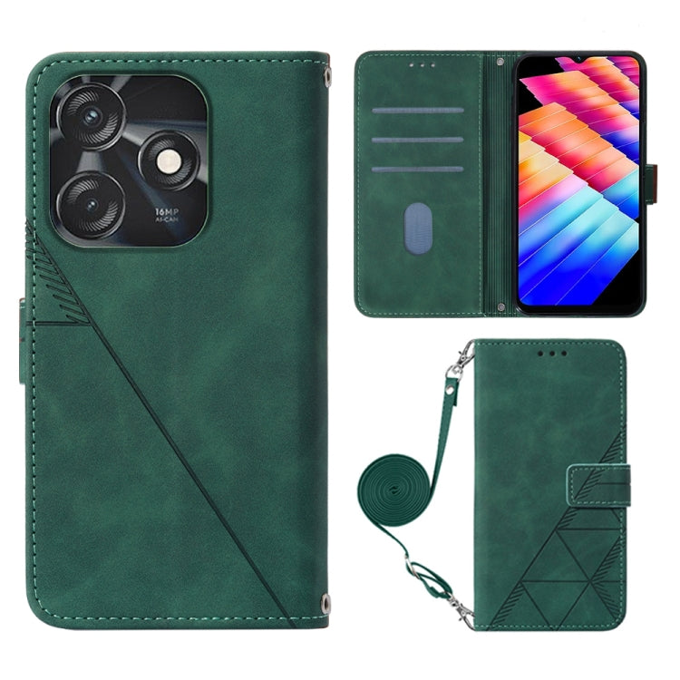 Crossbody 3D Embossed Flip Leather Phone Case, For Tecno Camon 50 4G / CN5, For Tecno Spark Slim 5G, For Tecno Pop 10, For Tecno Camon 40 Pro 4G, For Tecno Camon 40 Premier, For Tecno Camon 40 4G, For Tecno Spark 30 5G / Pova 6 Neo 5G                  ...