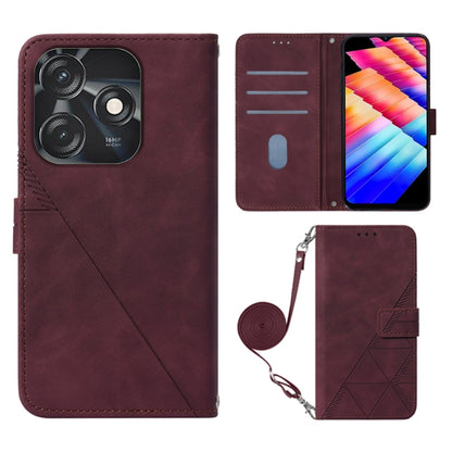 Crossbody 3D Embossed Flip Leather Phone Case, For Tecno Camon 50 4G / CN5, For Tecno Spark Slim 5G, For Tecno Pop 10, For Tecno Camon 40 Pro 4G, For Tecno Camon 40 Premier, For Tecno Camon 40 4G, For Tecno Spark 30 5G / Pova 6 Neo 5G                  ...