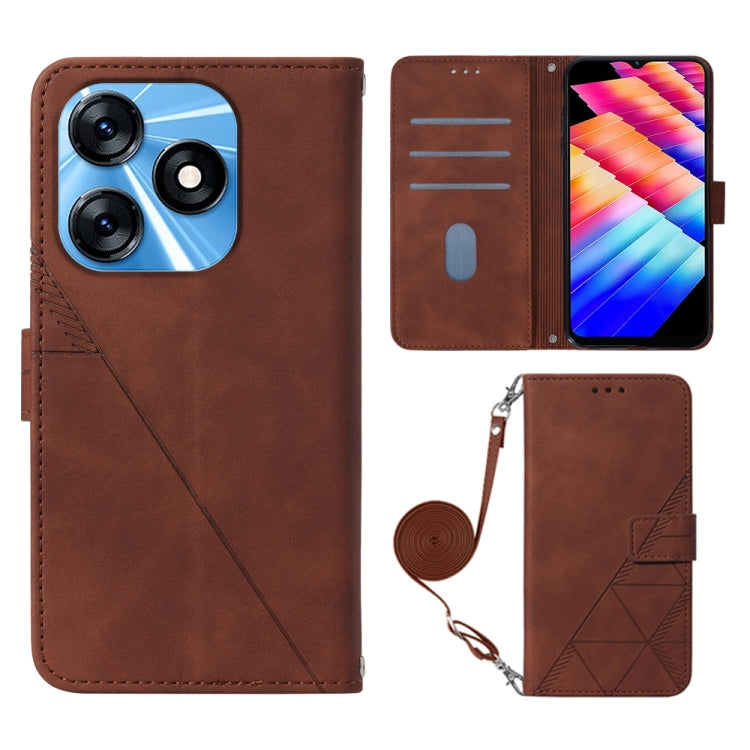 Crossbody 3D Embossed Flip Leather Phone Case, For Tecno Camon 50 4G / CN5, For Tecno Spark Slim 5G, For Tecno Pop 10, For Tecno Camon 40 Pro 4G, For Tecno Camon 40 Premier, For Tecno Camon 40 4G, For Tecno Spark 30 5G / Pova 6 Neo 5G                  ...