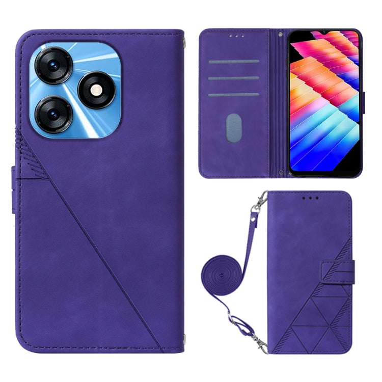 Crossbody 3D Embossed Flip Leather Phone Case, For Tecno Camon 50 4G / CN5, For Tecno Spark Slim 5G, For Tecno Pop 10, For Tecno Camon 40 Pro 4G, For Tecno Camon 40 Premier, For Tecno Camon 40 4G, For Tecno Spark 30 5G / Pova 6 Neo 5G                  ...
