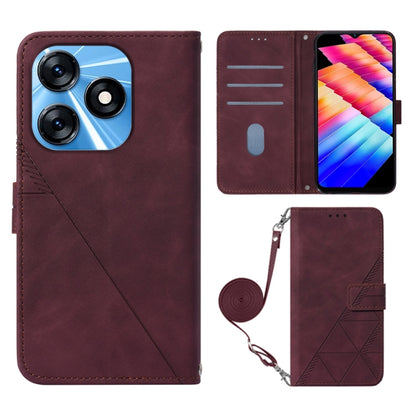 Crossbody 3D Embossed Flip Leather Phone Case, For Tecno Camon 50 4G / CN5, For Tecno Spark Slim 5G, For Tecno Pop 10, For Tecno Camon 40 Pro 4G, For Tecno Camon 40 Premier, For Tecno Camon 40 4G, For Tecno Spark 30 5G / Pova 6 Neo 5G                  ...