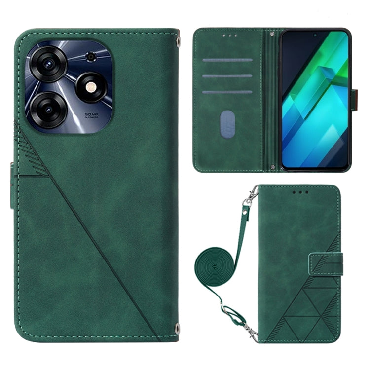 Crossbody 3D Embossed Flip Leather Phone Case, For Tecno Spark 10 Pro / Ki7, For Tecno Spark 6 Go/Spark Go 2021, For Tecno Camon 15