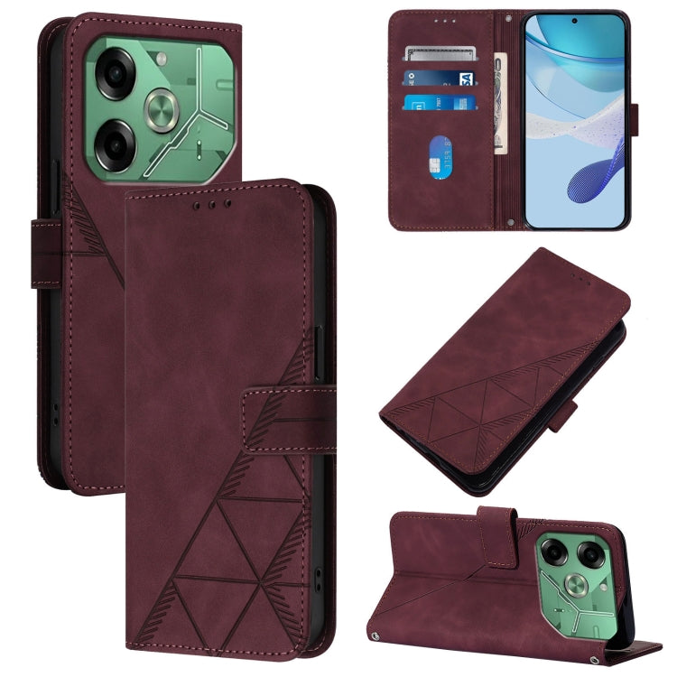 Crossbody 3D Embossed Flip Leather Phone Case, For Tecno Camon 50 4G / CN5, For Tecno Spark Slim 5G, For Tecno Pop 10, For Tecno Camon 40 Pro 4G, For Tecno Camon 40 Premier, For Tecno Camon 40 4G, For Tecno Spark 30 5G / Pova 6 Neo 5G                  ...