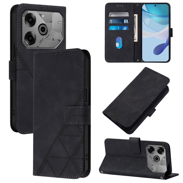 Crossbody 3D Embossed Flip Leather Phone Case, For Tecno Camon 50 4G / CN5, For Tecno Spark Slim 5G, For Tecno Pop 10, For Tecno Camon 40 Pro 4G, For Tecno Camon 40 Premier, For Tecno Camon 40 4G, For Tecno Spark 30 5G / Pova 6 Neo 5G                  ...