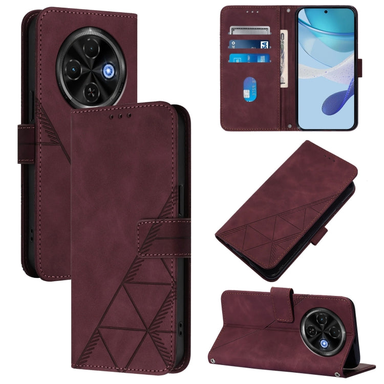 Crossbody 3D Embossed Flip Leather Phone Case, For Tecno Camon 50 4G / CN5, For Tecno Spark Slim 5G, For Tecno Pop 10, For Tecno Camon 40 Pro 4G, For Tecno Camon 40 Premier, For Tecno Camon 40 4G, For Tecno Spark 30 5G / Pova 6 Neo 5G                  ...
