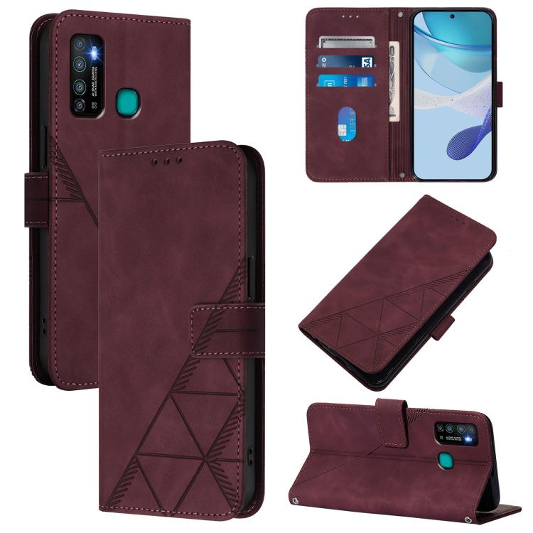 Crossbody 3D Embossed Flip Leather Phone Case, For Tecno Spark 10 Pro / Ki7, For Tecno Spark 6 Go/Spark Go 2021, For Tecno Camon 15