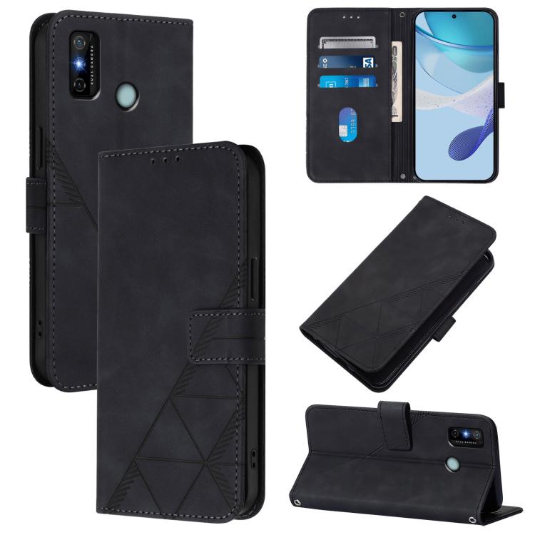 Crossbody 3D Embossed Flip Leather Phone Case, For Tecno Spark 10 Pro / Ki7, For Tecno Spark 6 Go/Spark Go 2021, For Tecno Camon 15