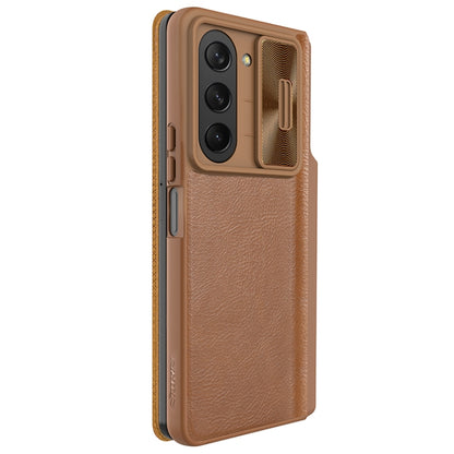 NILLKIN QIN Series Pro Sliding Camera Cover Design Leather Phone Case, For Samsung Galaxy Z Fold5