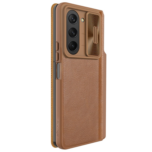 NILLKIN QIN Series Pro Sliding Camera Cover Design Leather Phone Case, For Samsung Galaxy Z Fold5