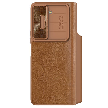 NILLKIN QIN Series Pro Sliding Camera Cover Design Leather Phone Case, For Samsung Galaxy Z Fold5