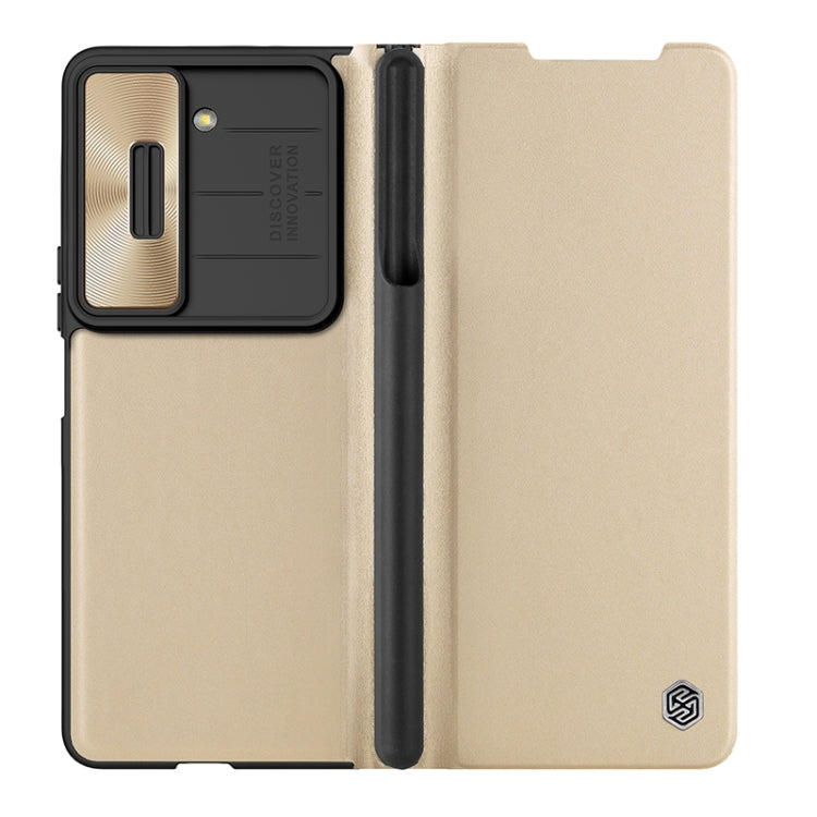 NILLKIN QIN Series Pro Sliding Camera Cover Design Leather Phone Case, For Samsung Galaxy Z Fold5