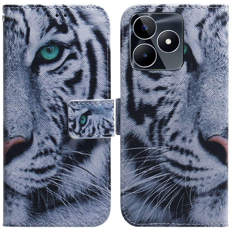 Coloured Drawing Flip Leather Phone Case, For Realme 11 Pro / 11 Pro+ / Narzo 60 Pro, For Realme C53 / Narzo N53, For Realme C65 4G
