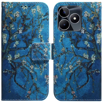 Coloured Drawing Flip Leather Phone Case, For Realme 11 Pro / 11 Pro+ / Narzo 60 Pro, For Realme C53 / Narzo N53, For Realme C65 4G