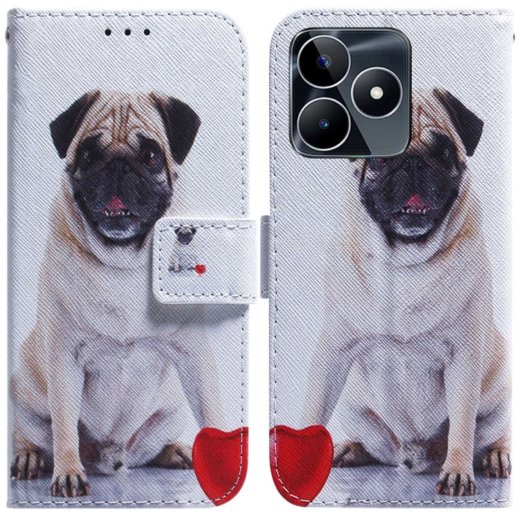 Coloured Drawing Flip Leather Phone Case, For Realme 11 Pro / 11 Pro+ / Narzo 60 Pro, For Realme C53 / Narzo N53, For Realme C65 4G
