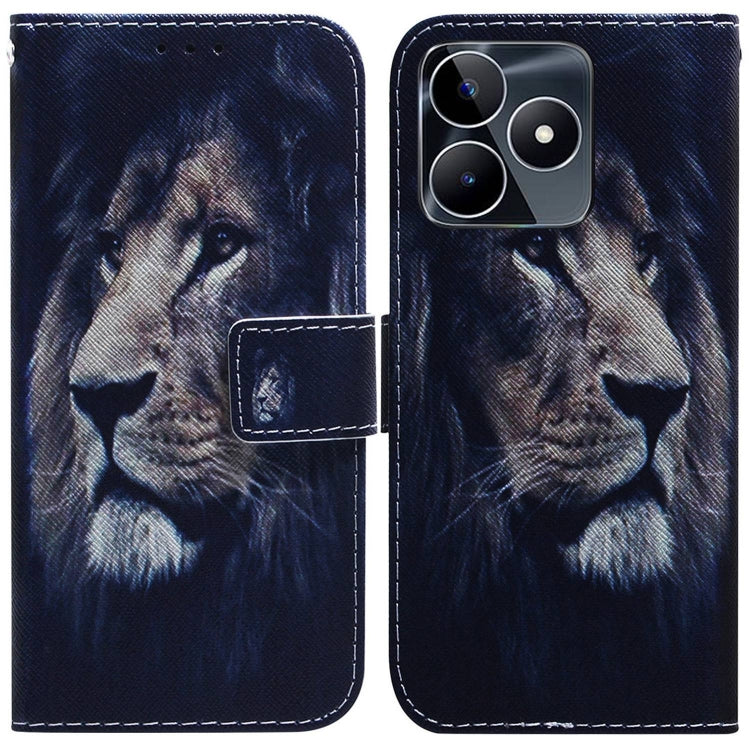 Coloured Drawing Flip Leather Phone Case, For Realme 11 Pro / 11 Pro+ / Narzo 60 Pro, For Realme C53 / Narzo N53, For Realme C65 4G