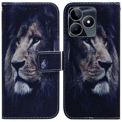 Coloured Drawing Flip Leather Phone Case, For Realme 11 Pro / 11 Pro+ / Narzo 60 Pro, For Realme C53 / Narzo N53, For Realme C65 4G