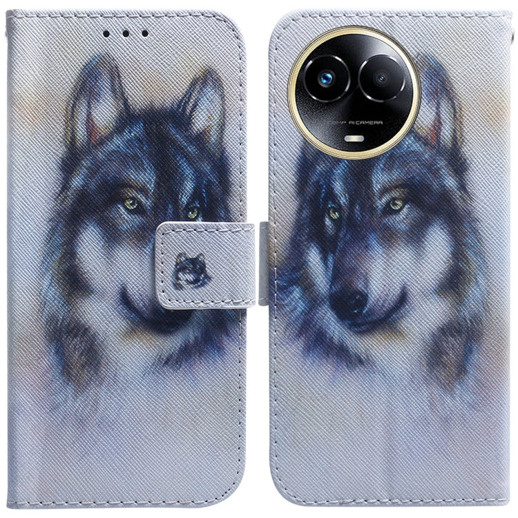 Coloured Drawing Flip Leather Phone Case, For Realme GT 6 / GT 6T / GT Neo6, For Realme C61 / C63 / Note 60, For Realme 12 5G, For Realme 12+, For Realme 12 Pro+ Global, For Realme C67 4G Global, For Realme 11 4G Global                                 ...