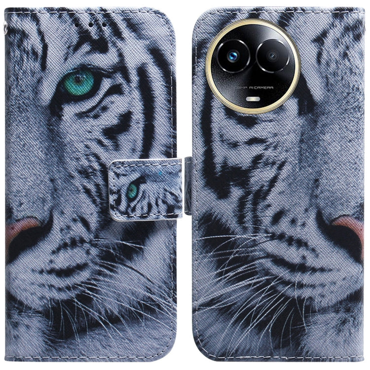 Coloured Drawing Flip Leather Phone Case, For Realme GT 6 / GT 6T / GT Neo6, For Realme C61 / C63 / Note 60, For Realme 12 5G, For Realme 12+, For Realme 12 Pro+ Global, For Realme C67 4G Global, For Realme 11 4G Global                                 ...