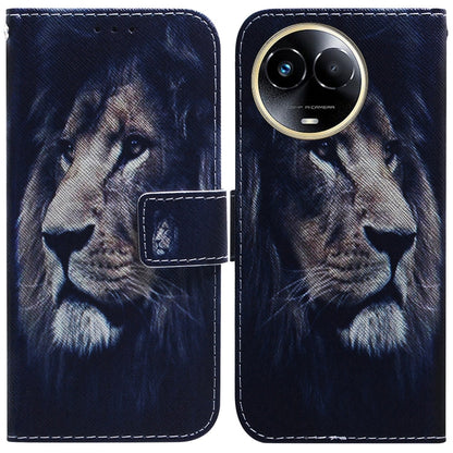 Coloured Drawing Flip Leather Phone Case, For Realme GT 6 / GT 6T / GT Neo6, For Realme C61 / C63 / Note 60, For Realme 12 5G, For Realme 12+, For Realme 12 Pro+ Global, For Realme C67 4G Global, For Realme 11 4G Global                                 ...