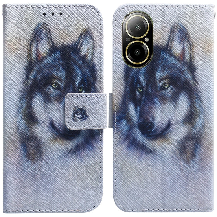 Coloured Drawing Flip Leather Phone Case, For Realme GT 6 / GT 6T / GT Neo6, For Realme C61 / C63 / Note 60, For Realme 12 5G, For Realme 12+, For Realme 12 Pro+ Global, For Realme C67 4G Global, For Realme 11 4G Global                                 ...