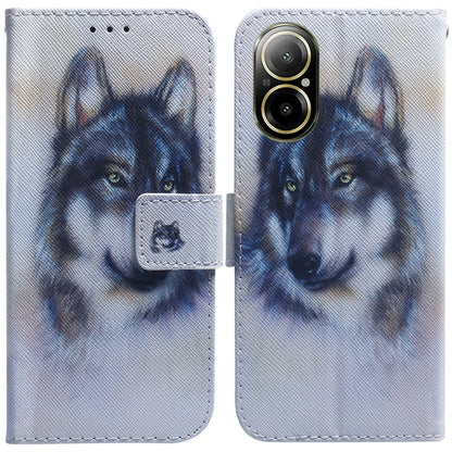 Coloured Drawing Flip Leather Phone Case, For Realme GT 6 / GT 6T / GT Neo6, For Realme C61 / C63 / Note 60, For Realme 12 5G, For Realme 12+, For Realme 12 Pro+ Global, For Realme C67 4G Global, For Realme 11 4G Global                                 ...