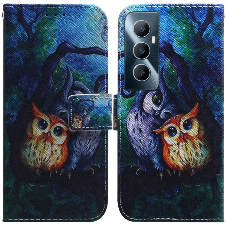Coloured Drawing Flip Leather Phone Case, For Realme 11 Pro / 11 Pro+ / Narzo 60 Pro, For Realme C53 / Narzo N53, For Realme C65 4G