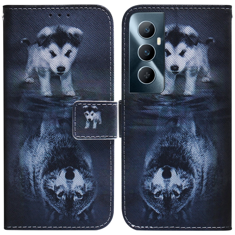 Coloured Drawing Flip Leather Phone Case, For Realme 11 Pro / 11 Pro+ / Narzo 60 Pro, For Realme C53 / Narzo N53, For Realme C65 4G