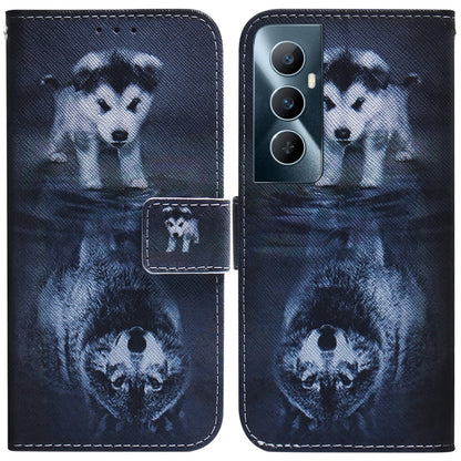 Coloured Drawing Flip Leather Phone Case, For Realme 11 Pro / 11 Pro+ / Narzo 60 Pro, For Realme C53 / Narzo N53, For Realme C65 4G