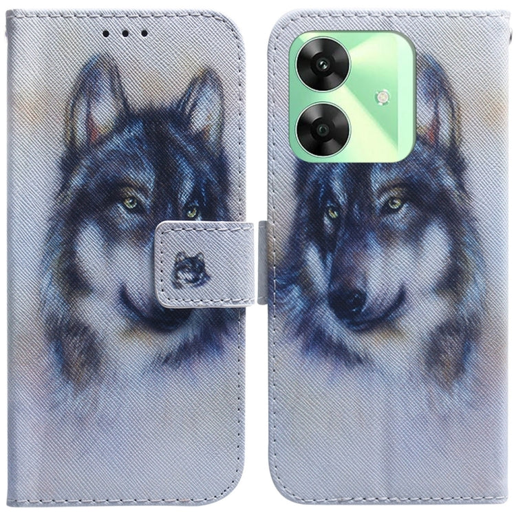 Coloured Drawing Flip Leather Phone Case, For Realme GT 6 / GT 6T / GT Neo6, For Realme C61 / C63 / Note 60, For Realme 12 5G, For Realme 12+, For Realme 12 Pro+ Global, For Realme C67 4G Global, For Realme 11 4G Global                                 ...