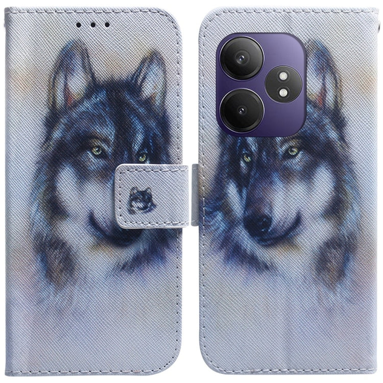 Coloured Drawing Flip Leather Phone Case, For Realme GT 6 / GT 6T / GT Neo6, For Realme C61 / C63 / Note 60, For Realme 12 5G, For Realme 12+, For Realme 12 Pro+ Global, For Realme C67 4G Global, For Realme 11 4G Global                                 ...