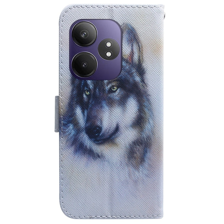 Coloured Drawing Flip Leather Phone Case, For Realme GT 6 / GT 6T / GT Neo6, For Realme C61 / C63 / Note 60, For Realme 12 5G, For Realme 12+, For Realme 12 Pro+ Global, For Realme C67 4G Global, For Realme 11 4G Global                                 ...