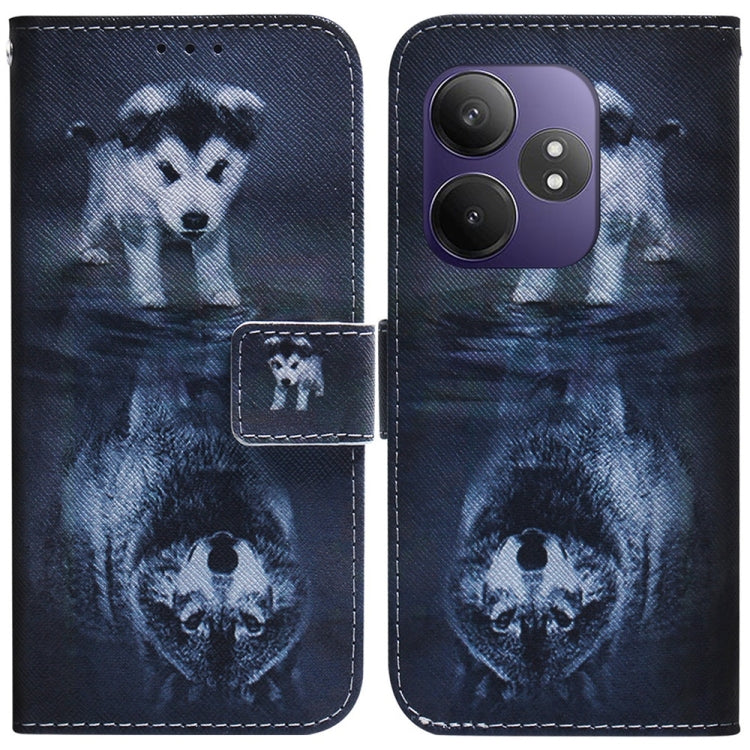 Coloured Drawing Flip Leather Phone Case, For Realme GT 6 / GT 6T / GT Neo6, For Realme C61 / C63 / Note 60, For Realme 12 5G, For Realme 12+, For Realme 12 Pro+ Global, For Realme C67 4G Global, For Realme 11 4G Global                                 ...