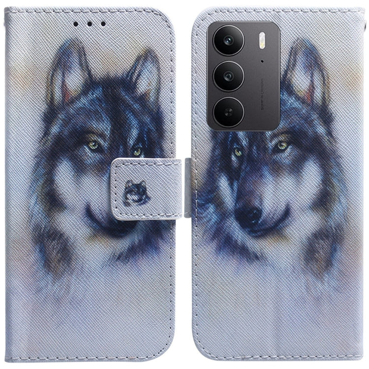 Coloured Drawing Flip Leather Phone Case, For Realme C100 4G / C100i 4G, For Realme 16 5G, For Realme 16 Pro+ 5G, For Realme 16 Pro 5G, For Realme 15T 5G, For Realme Narzo 80 Lite 4G / C71 India, For Realme 15 5G / Realme 15 Pro 5G, For Realme C75     ...
