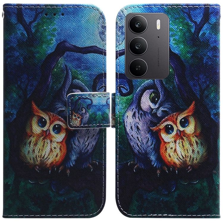 Coloured Drawing Flip Leather Phone Case, For Realme C100 4G / C100i 4G, For Realme 16 5G, For Realme 16 Pro+ 5G, For Realme 16 Pro 5G, For Realme 15T 5G, For Realme Narzo 80 Lite 4G / C71 India, For Realme 15 5G / Realme 15 Pro 5G, For Realme C75     ...