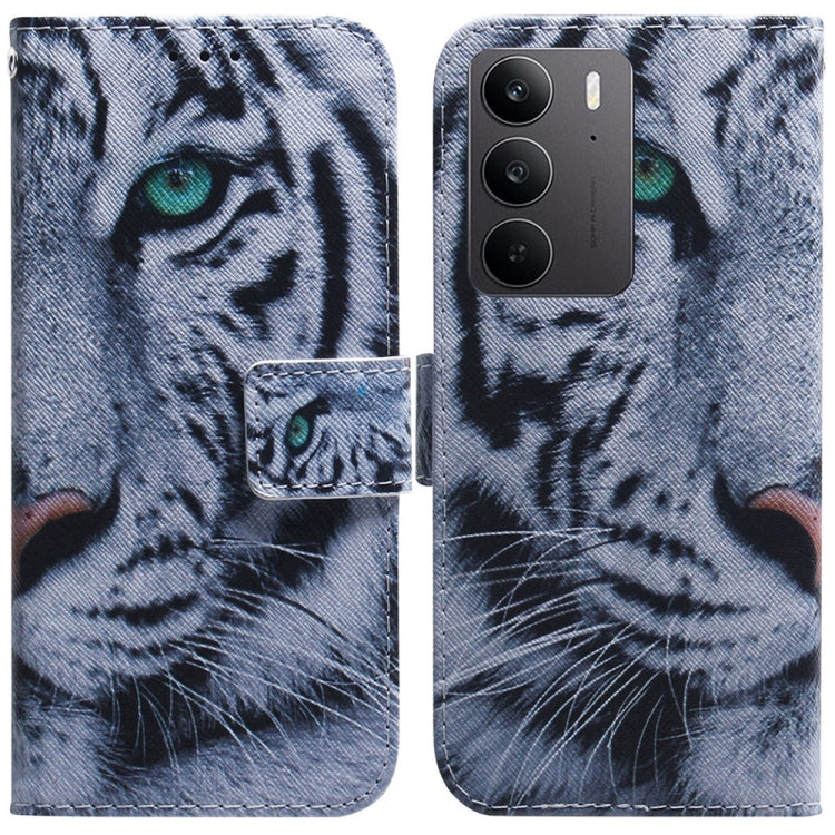 Coloured Drawing Flip Leather Phone Case, For Realme C100 4G / C100i 4G, For Realme 16 5G, For Realme 16 Pro+ 5G, For Realme 16 Pro 5G, For Realme 15T 5G, For Realme Narzo 80 Lite 4G / C71 India, For Realme 15 5G / Realme 15 Pro 5G, For Realme C75     ...