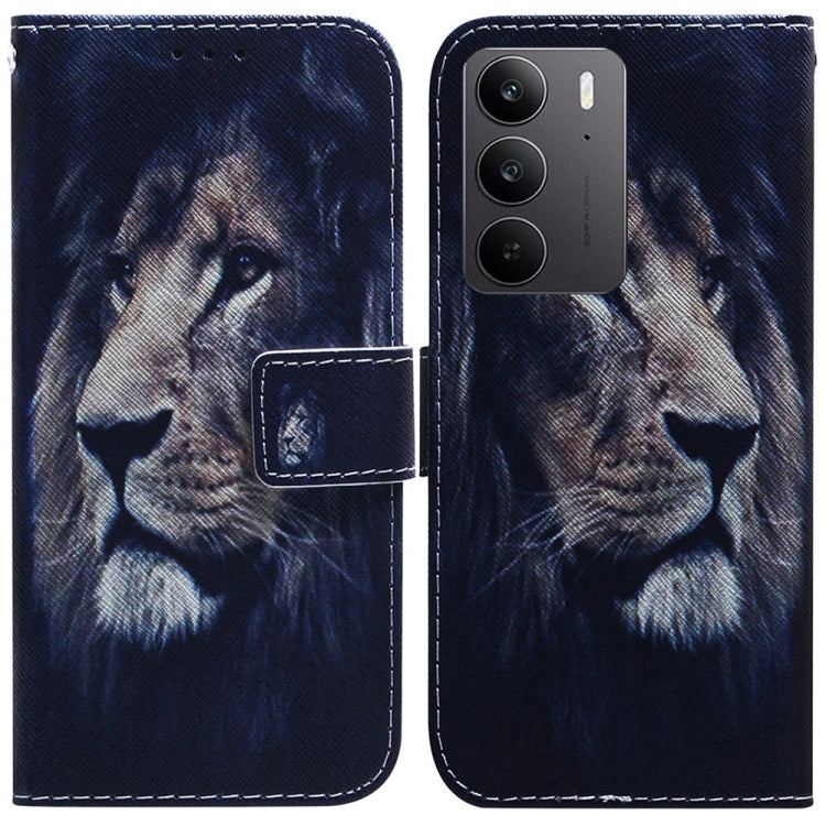 Coloured Drawing Flip Leather Phone Case, For Realme C100 4G / C100i 4G, For Realme 16 5G, For Realme 16 Pro+ 5G, For Realme 16 Pro 5G, For Realme 15T 5G, For Realme Narzo 80 Lite 4G / C71 India, For Realme 15 5G / Realme 15 Pro 5G, For Realme C75     ...
