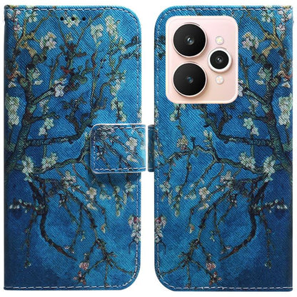 Coloured Drawing Flip Leather Phone Case, For Realme C100 4G / C100i 4G, For Realme 16 5G, For Realme 16 Pro+ 5G, For Realme 16 Pro 5G, For Realme 15T 5G, For Realme Narzo 80 Lite 4G / C71 India, For Realme 15 5G / Realme 15 Pro 5G, For Realme C75     ...