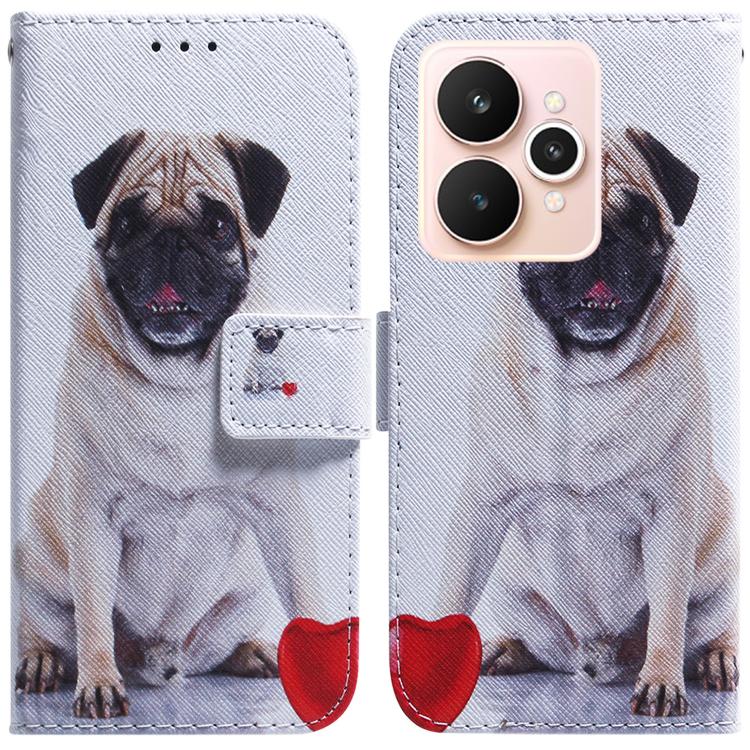 Coloured Drawing Flip Leather Phone Case, For Realme C100 4G / C100i 4G, For Realme 16 5G, For Realme 16 Pro+ 5G, For Realme 16 Pro 5G, For Realme 15T 5G, For Realme Narzo 80 Lite 4G / C71 India, For Realme 15 5G / Realme 15 Pro 5G, For Realme C75     ...