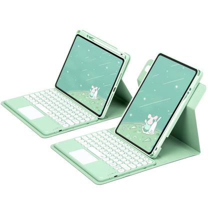 Round Button 360 Degree Rotatable Bluetooth Keyboard Leather Case with Touchpad, For iPad 10th Gen 10.9 2022, For iPad Air 2022 / iPad Pro 11 2021, For iPad 10.2 2021 / Air 2019