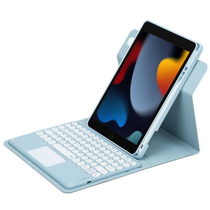 Round Button 360 Degree Rotatable Bluetooth Keyboard Leather Case with Touchpad, For iPad 10th Gen 10.9 2022, For iPad Air 2022 / iPad Pro 11 2021, For iPad 10.2 2021 / Air 2019
