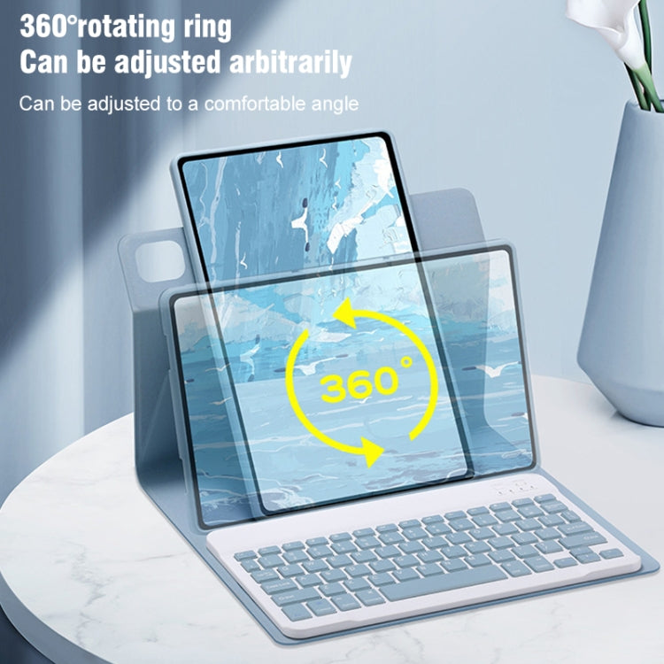 Round Button 360 Degree Rotatable Bluetooth Keyboard Leather Case with Touchpad, For iPad 10th Gen 10.9 2022, For iPad Air 2022 / iPad Pro 11 2021, For iPad 10.2 2021 / Air 2019