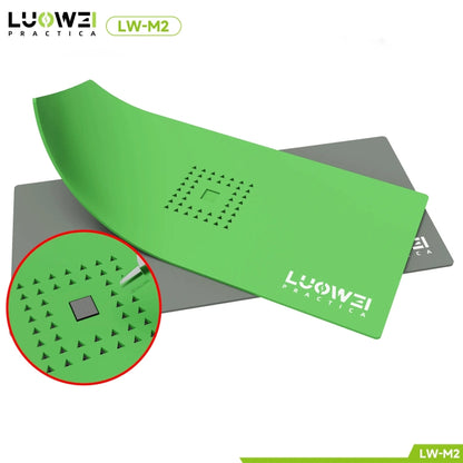 LUOWEI LW-M2 Multi-function Microscope Repair Silicone Pad Tin Planting Platform, LW-M2 (Green), LW-M2 (Grey)