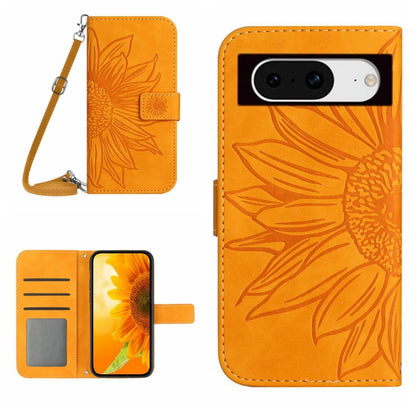 Skin Feel Sun Flower Embossed Flip Leather Phone Case with Lanyard, For Google Pixel 11 Pro XL, For Google Pixel 11 Pro / 11, For Google Pixel 10a, For Google Pixel 9a, For Google Pixel 9 Pro XL, For Google Pixel 9 Pro, For Google Pixel 9              ...