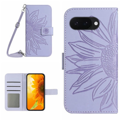 Skin Feel Sun Flower Embossed Flip Leather Phone Case with Lanyard, For Google Pixel 11 Pro XL, For Google Pixel 11 Pro / 11, For Google Pixel 10a, For Google Pixel 9a, For Google Pixel 9 Pro XL, For Google Pixel 9 Pro, For Google Pixel 9              ...
